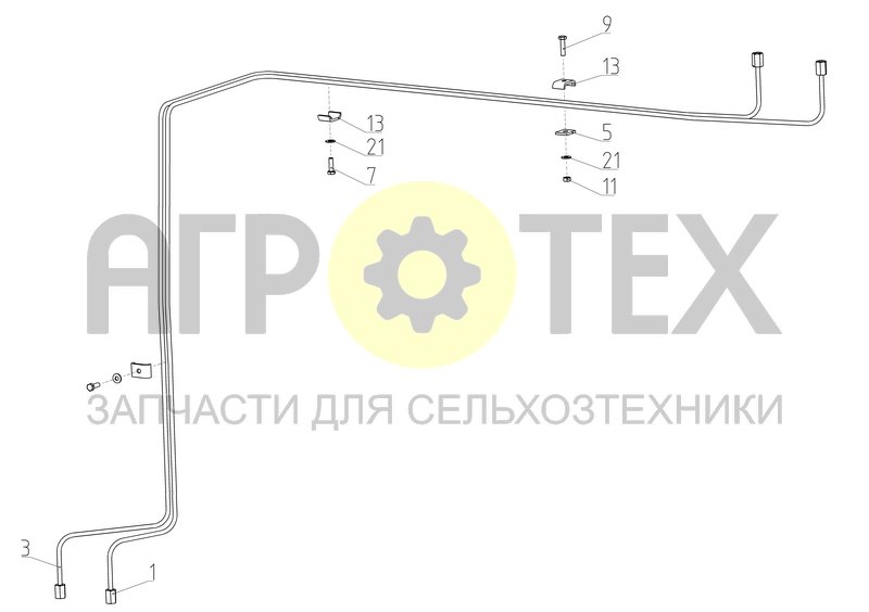 Чертеж Коммуникации управления тормозами (142.61.16.000А)